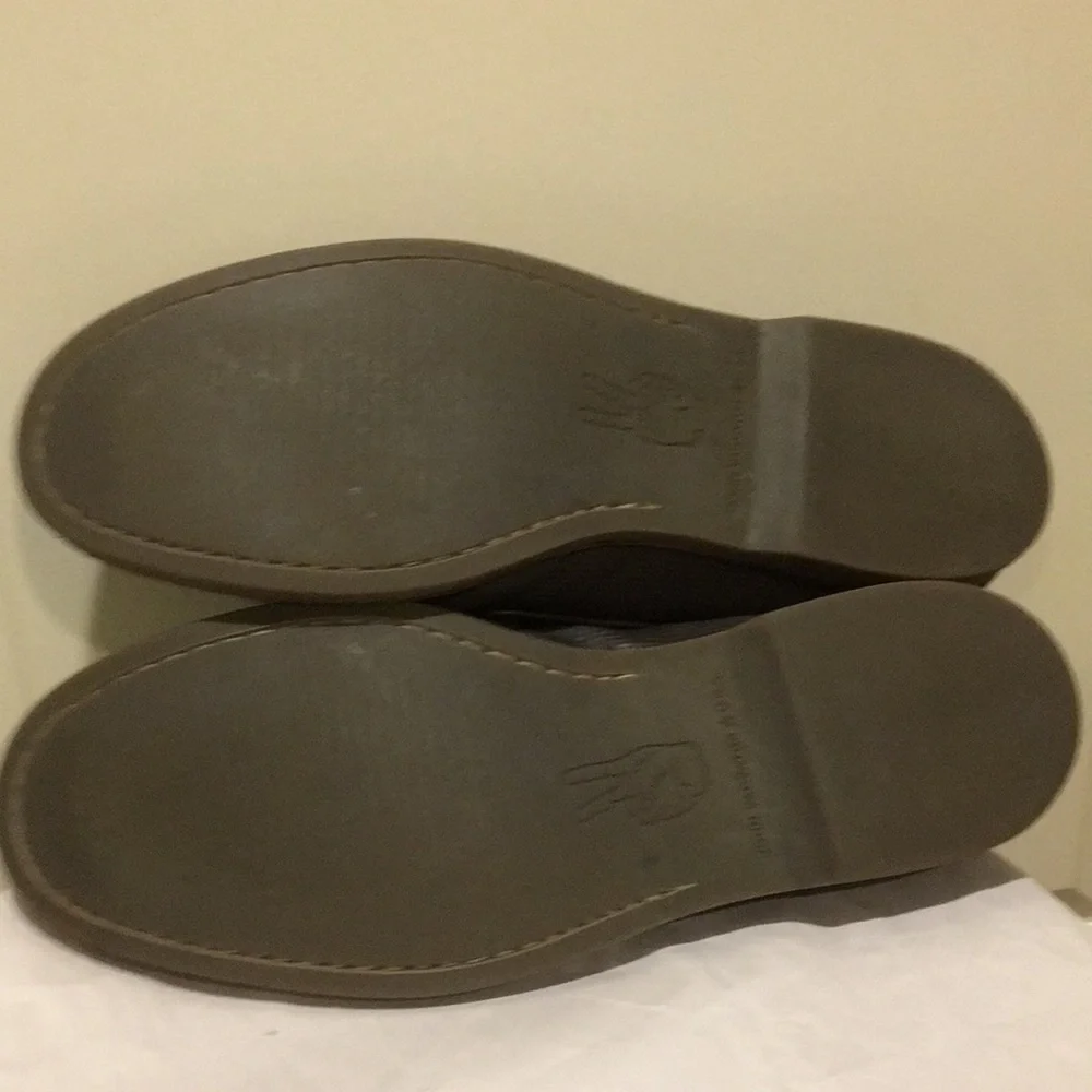 John Varvatos USA mens Slip On Leather loafers/ boat shoes size 11.5 dark grey